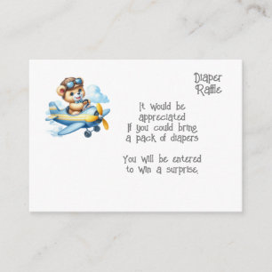 Teddy Bear Baby diaper raffle enclosure card