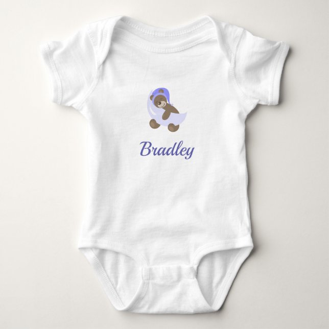 Teddy Bear Baby Jersey Bodysuit (Front)