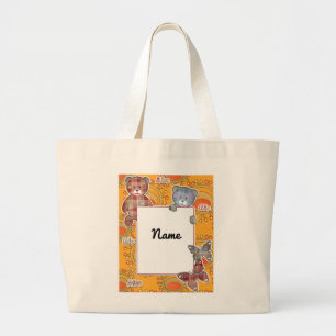 Teddy bear, baby large tote bag