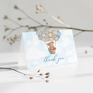 Teddy Bear Baby Letterpress Thank You Card