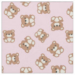 Teddy Bear Baby Nursery Kids Cute Pink Fabric
