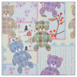 Teddy bear, baby pattern fabric