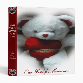 Teddy Bear Baby Photo Album 3 Ring Binder