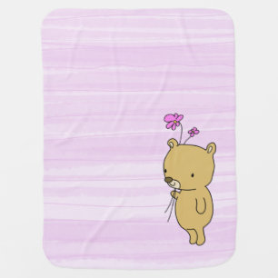 Teddy Bear Baby Receiving Blanket