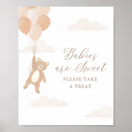 Teddy Bear Baby Shower Babies are Sweet Sign