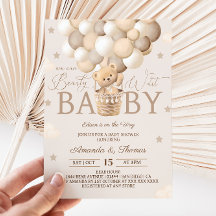 Teddy Bear Baby Shower Bearly Wait