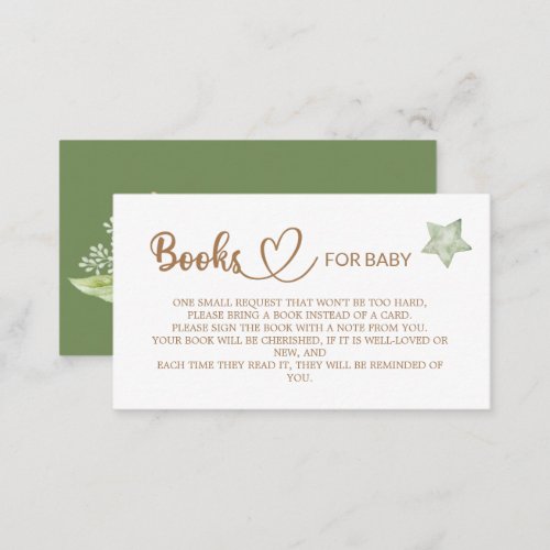 Teddy Bear Baby Shower Books for the baby Enclosur Enclosure Card