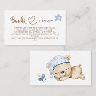 Teddy Bear Baby Shower Books for the baby Enclosur Enclosure Card
