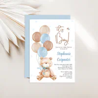 Personalized Baby Boy Bear Baby Shower Wrapping Paper - Add Any Name —  Potter's Printing