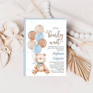 Teddy Bear Baby shower boy Invitation
