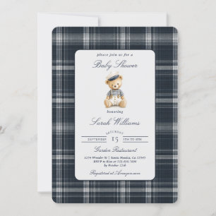 Teddy Bear Baby Shower Boy Invitation