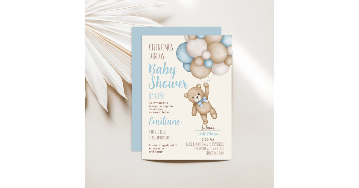 Potter's Printing Personalized Baby Boy Bear Baby Shower Wrapping Paper