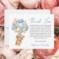 Teddy Bear baby Shower Boy thank you