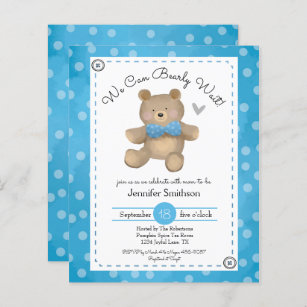 Teddy Bear Baby Shower Budget Invitations