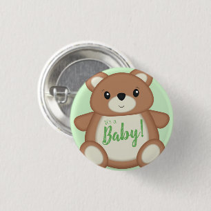 Teddy Bear Baby Shower Button