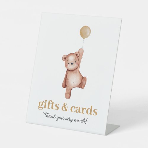 Teddy Bear Baby Shower Cards  Gifts Table Sign