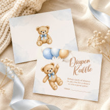 Teddy Bear Baby Shower Diaper Raffle