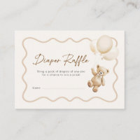 Teddy Bear Baby Shower Diaper Raffle