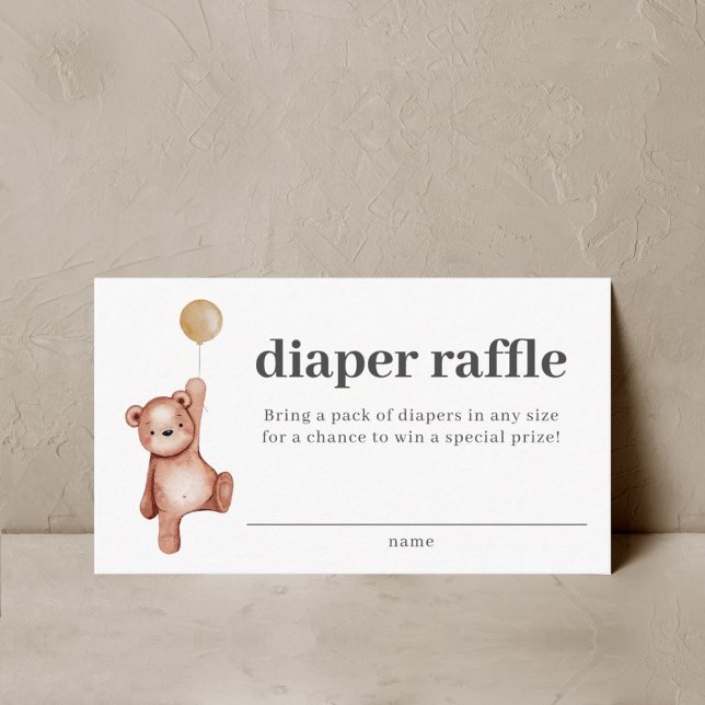 Teddy Bear Baby Shower Diaper Raffle Insert (Creator Uploaded)