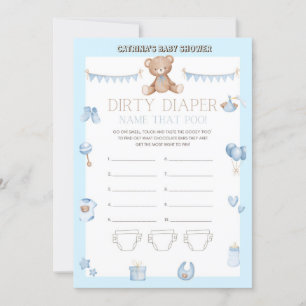 Teddy Bear Baby Shower - Editable Name, 5x7 size I Invitation