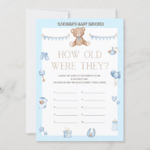 Teddy Bear Baby Shower - Editable Name, 5x7 size Invitation