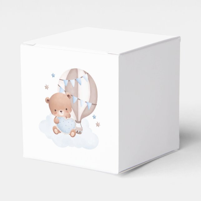 Teddy bear baby shower favor boxes (Front Side)