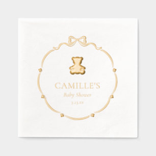 Teddy Bear Baby Shower Foil Napkins