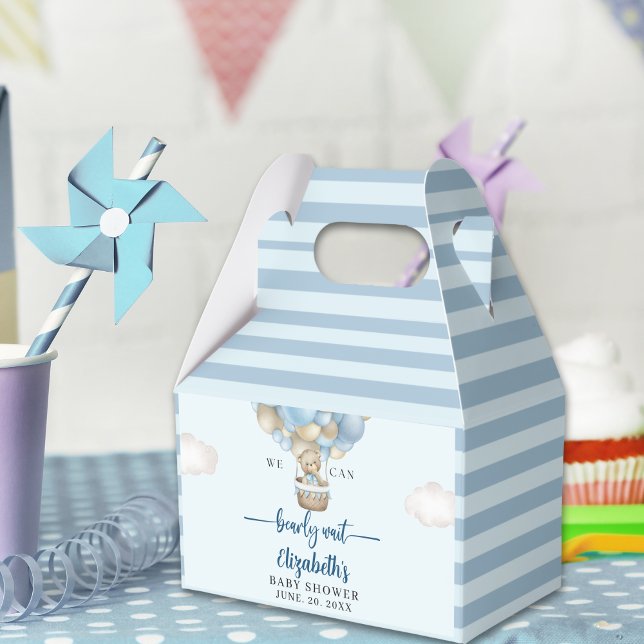 Teddy Bear Baby Shower for Boy  Favor Boxes (Creator Uploaded)