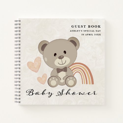 Teddy Bear Baby Shower Gender Neutral Guest Book