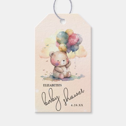 Teddy Bear Baby Shower Gift Tags