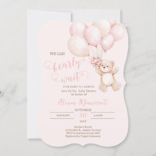 Teddy Bear Baby Shower Girl invitation