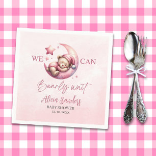 Teddy Bear Baby shower Girl Pary Napkins