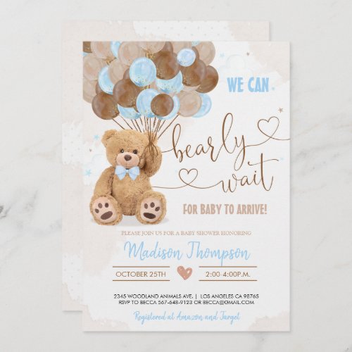 Teddy Bear Baby Shower Invitation