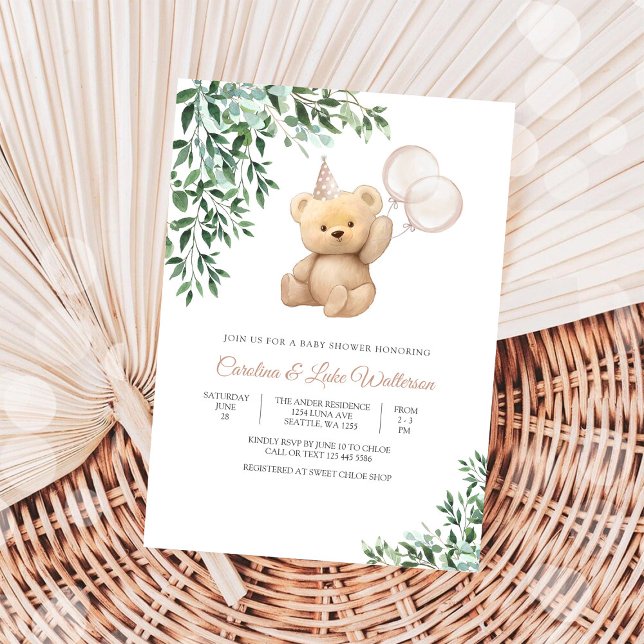 Teddy Bear Baby Shower Invitation (Creator Uploaded)