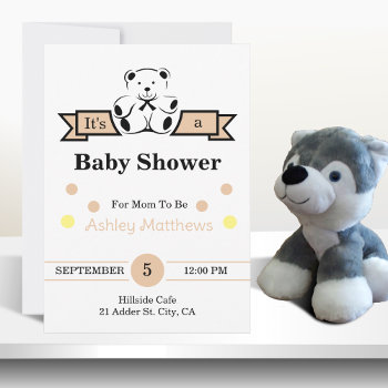 Teddy Bear Baby Shower Invitation by studioart at Zazzle