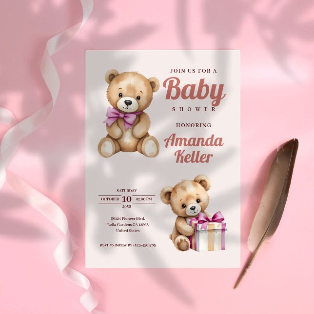 Teddy Bear Baby Shower Invitation (Creator Uploaded)
