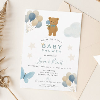 Teddy Bear Baby Shower Invitation