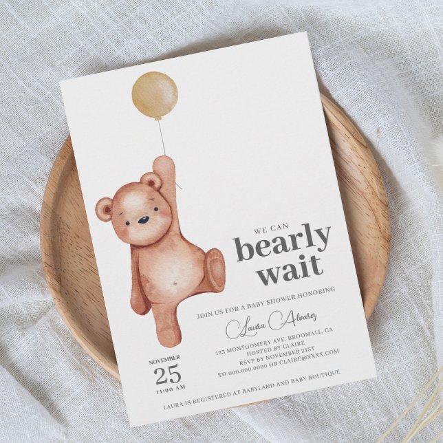 Teddy Bear Baby Shower Invitation (Creator Uploaded)