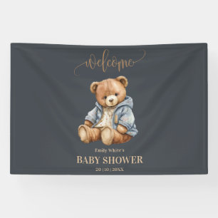 Teddy Bear Baby Shower Invitation Can Bearly Wait Banner