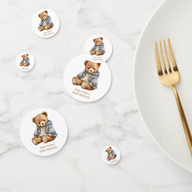 Teddy Bear Baby Shower Invitation Can Bearly Wait  Confetti (Group)