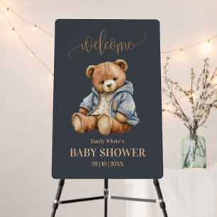 Teddy Bear Baby Shower Invitation Can Bearly Wait Foam Board