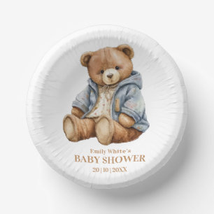 Teddy Bear Baby Shower Invitation Can Bearly Wait  Paper Bowls