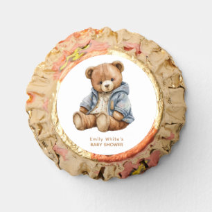 Teddy Bear Baby Shower Invitation Can Bearly Wait Reese's Peanut Butter Cups