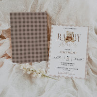 Teddy Bear Baby Shower Invitation Neutral Bear
