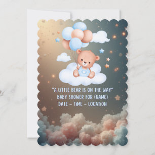 Teddy Bear Baby Shower Invitation – Neutral Boho