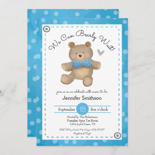 Teddy Bear Baby Shower Invitations