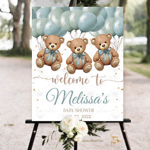 Teddy Bear Baby Shower it's TRIPLETS Foam Board