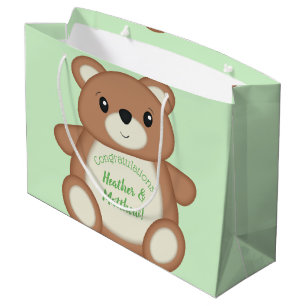 Teddy Bear Baby Shower Large Gift Bag