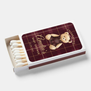 teddy bear baby shower matchboxes