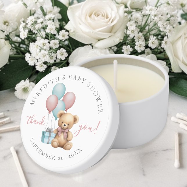 Teddy Bear Baby Shower Mini Candle Favors (Teddy Bear Baby Shower Mini Candle Favors)
